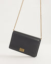 Dior Black Leather DiorAddict Wallet on Chain Bag