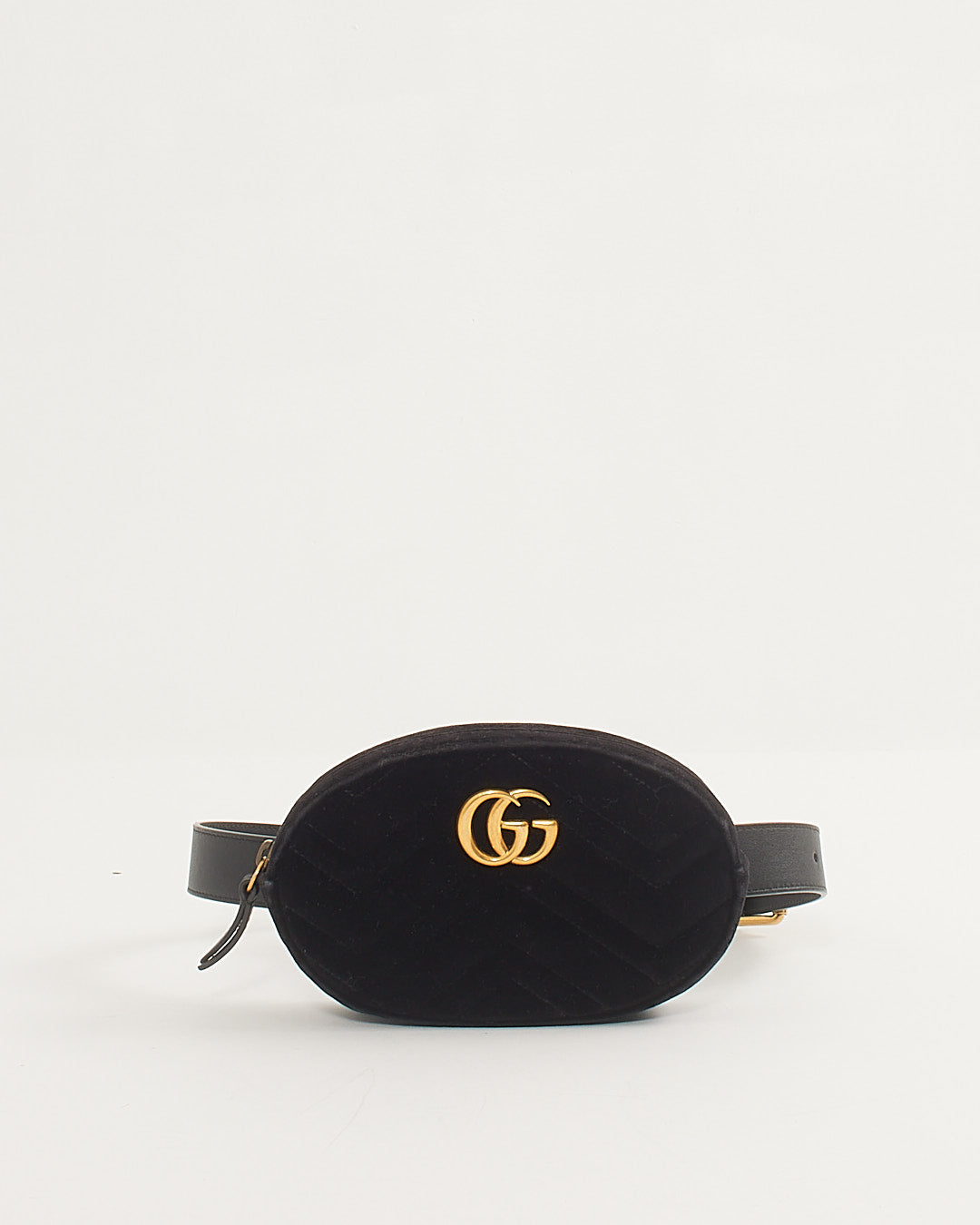 Gucci Velvet Matelasse GG Marmont Belt Bag - 75/30