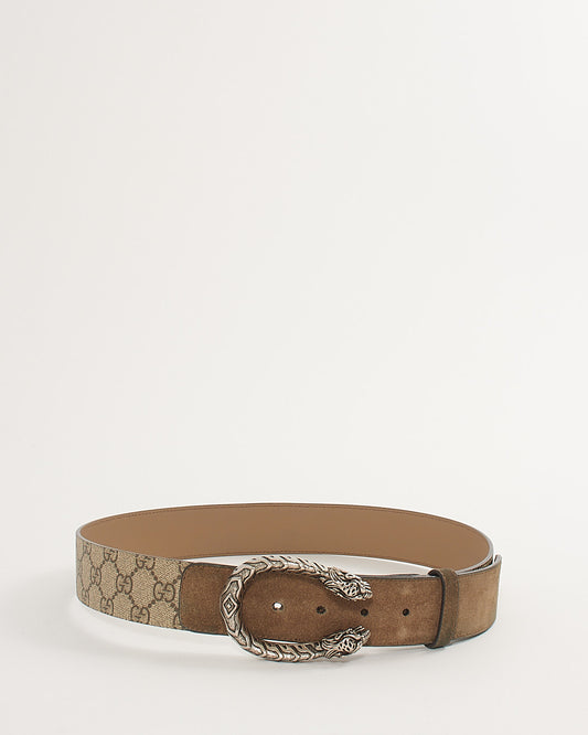 Gucci Brown GG Coated Canvas Dionysus Belt - 85/34