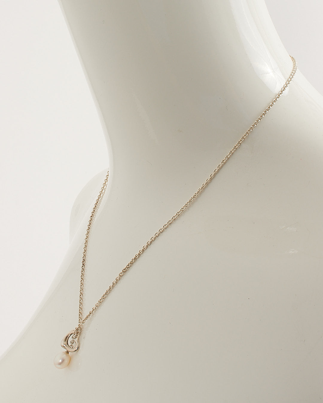 Tiffany & Co. Sterling Silver Open Heart Lariat Necklace