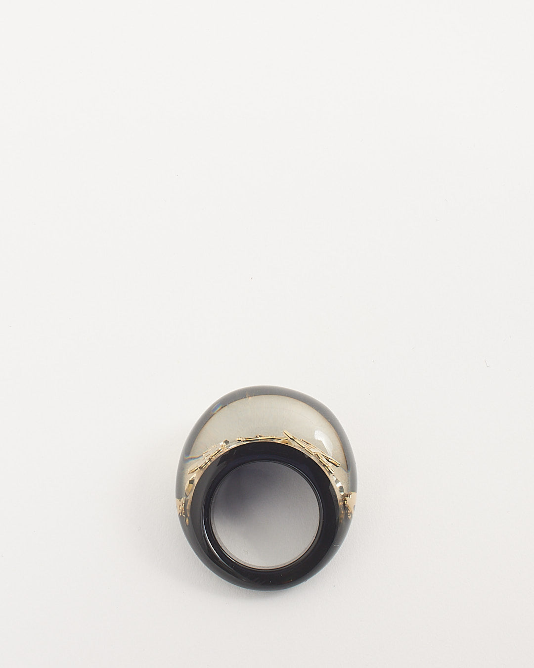Louis Vuitton Black Resin Inclusion Ring - 6.5