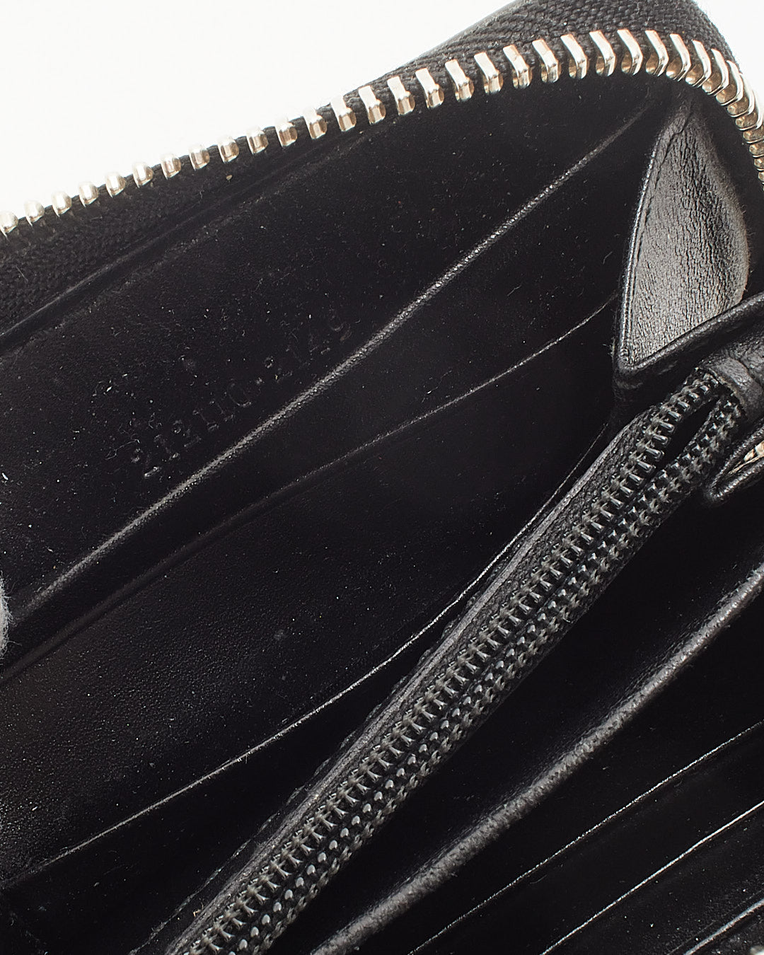 Gucci Black Monogram Imprime Canvas Zipper Long Wallet