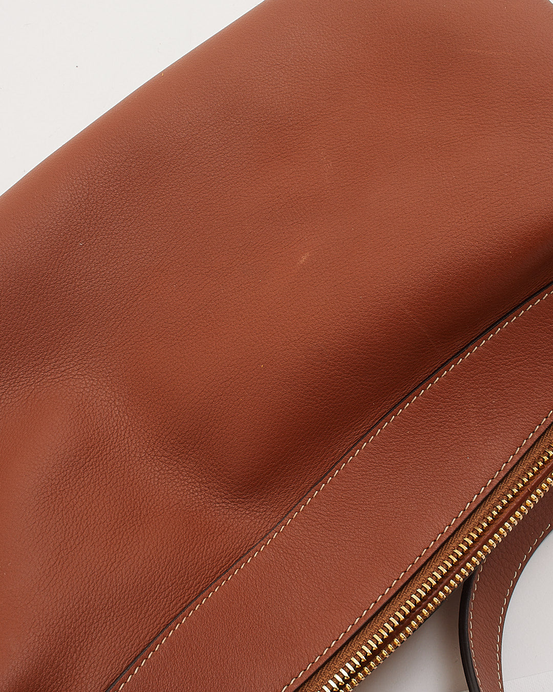 Celine Tan Leather Medium Romy Shoulder Bag