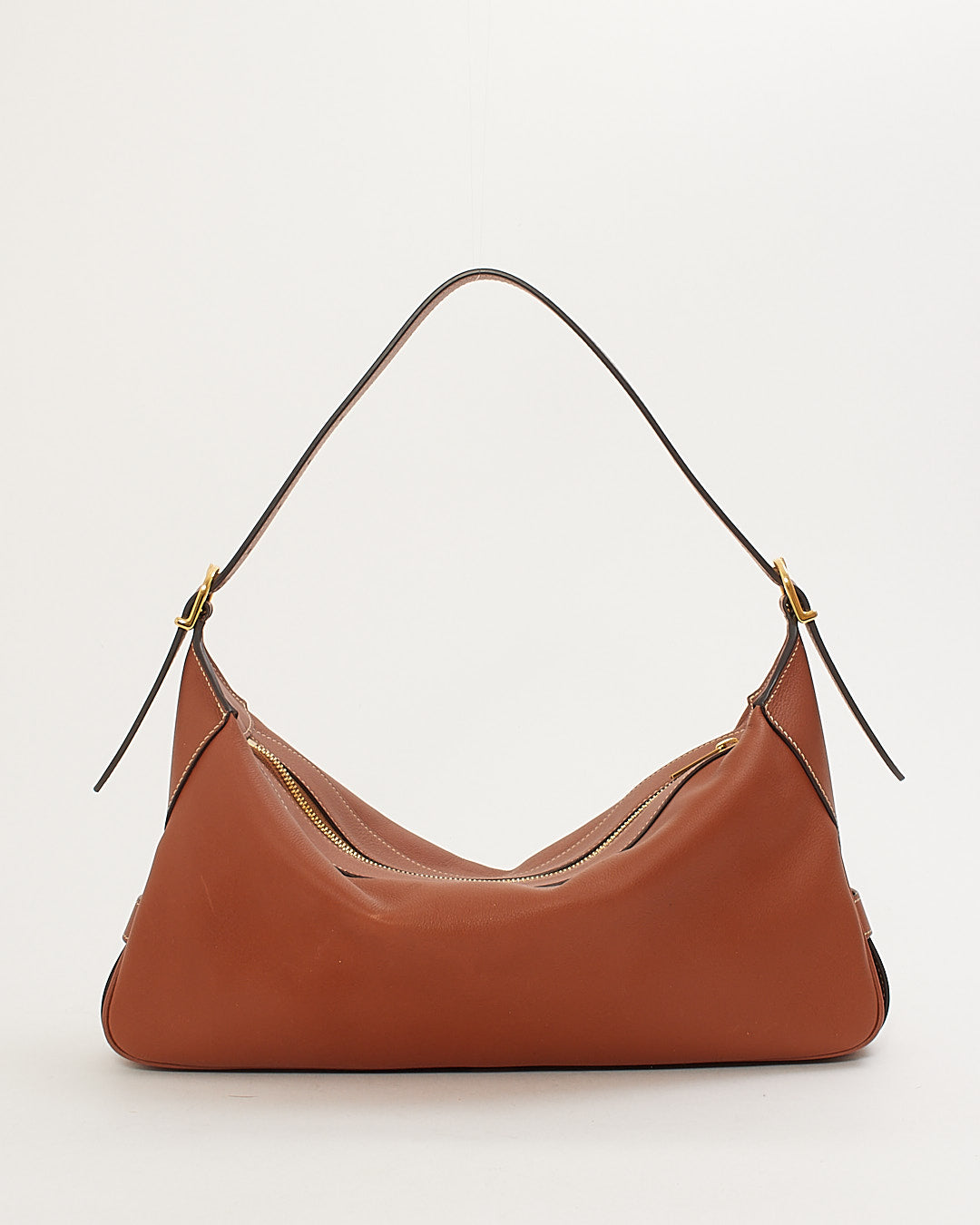 Celine Tan Leather Medium Romy Shoulder Bag