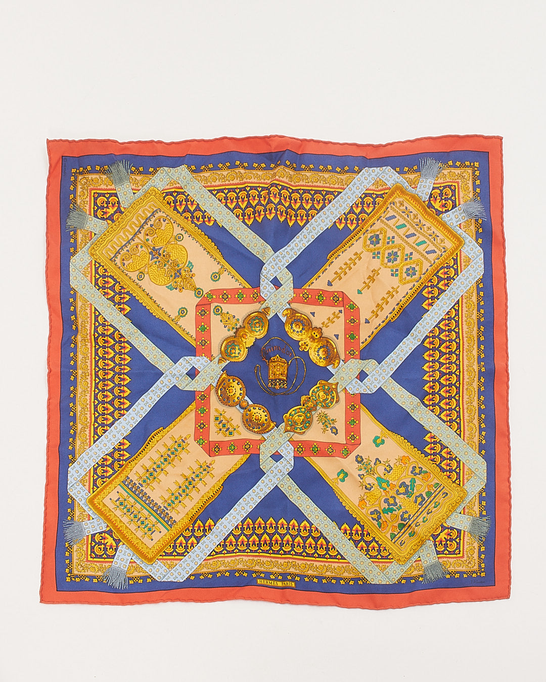 Hermès Multi Print Silk Square Scarf 45