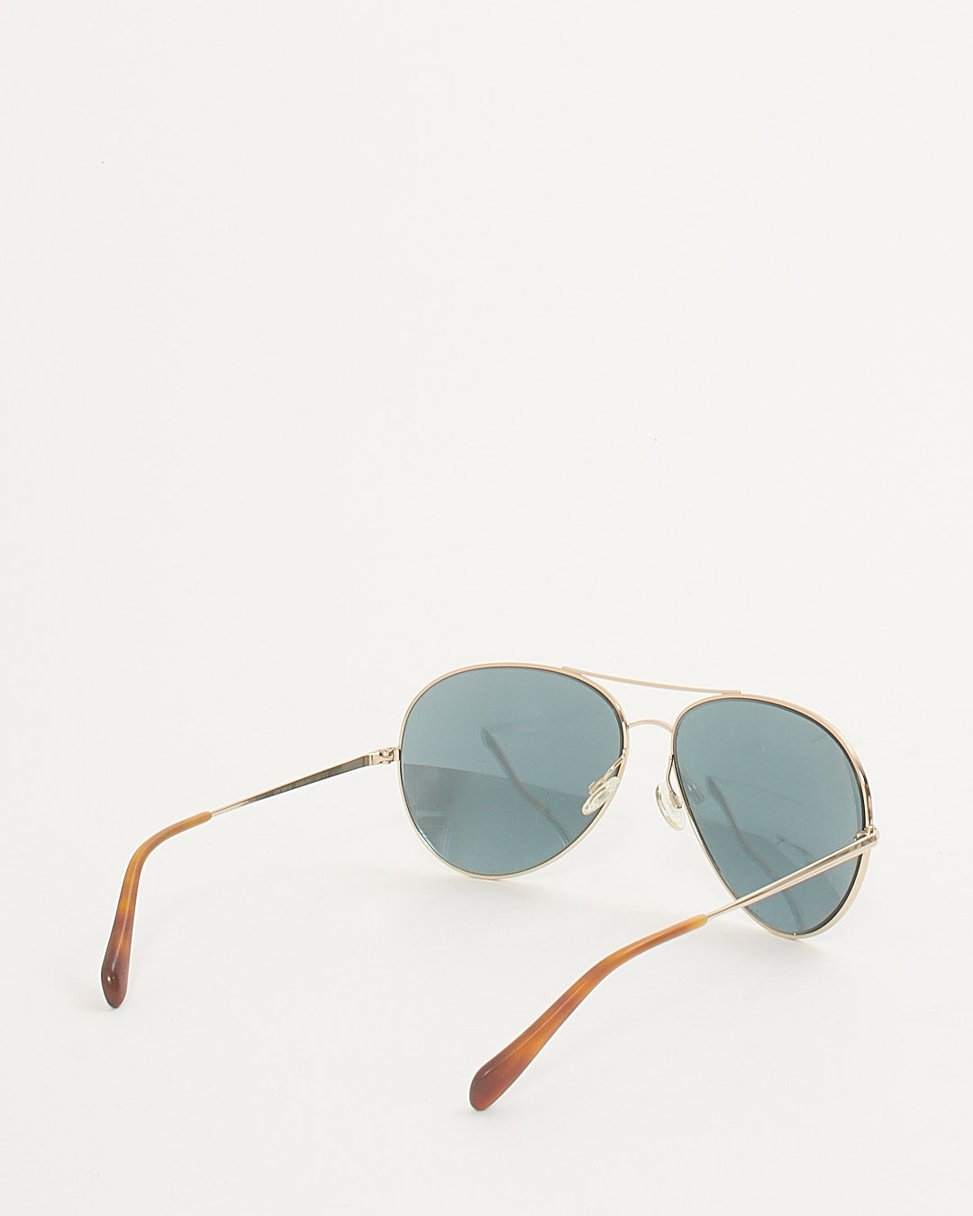Oliver Peoples Gold Frame / Silver Lens Sayer Aviator Sunglasses
