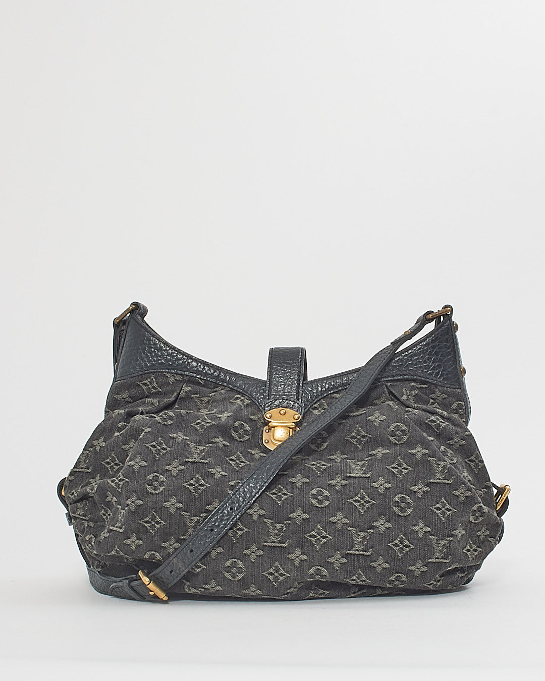 Louis Vuitton Sac à bandoulière Mahina XS en denim monogramme noir