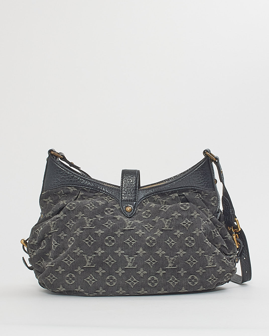 Louis Vuitton Sac à bandoulière Mahina XS en denim monogramme noir