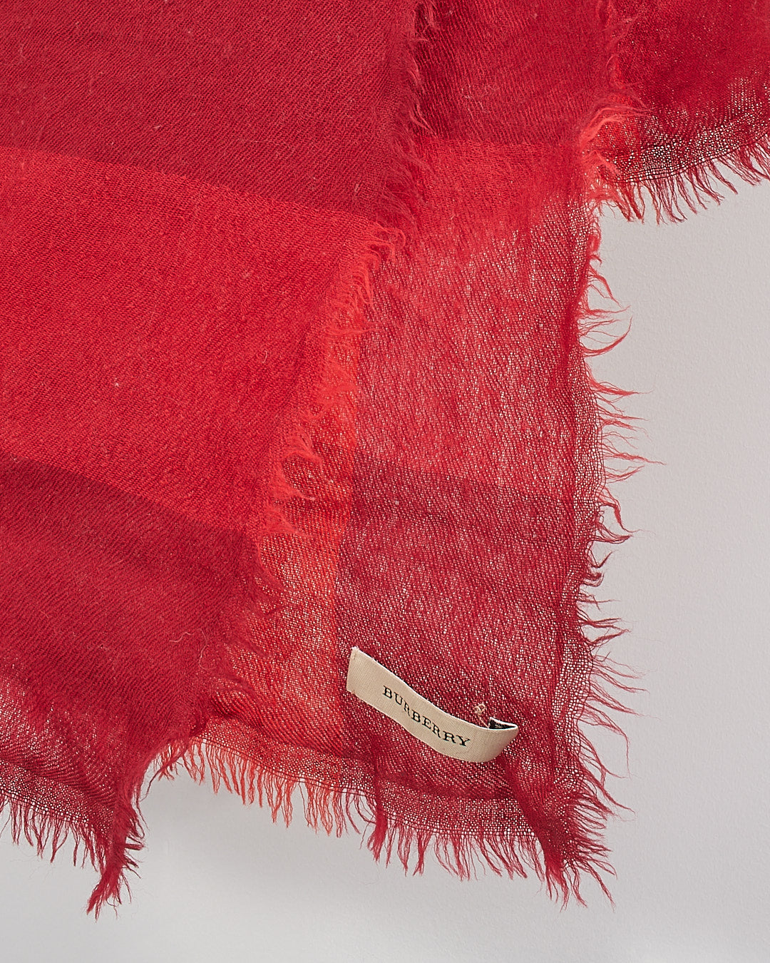 Burberry Écharpe en laine à carreaux Nova rouge