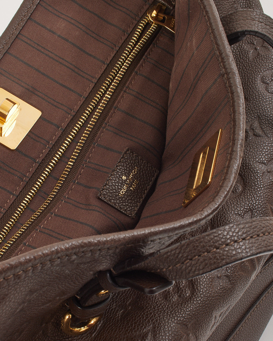 Louis Vuitton Sac cabas Citadine PM en cuir Empreinte marron monogramme