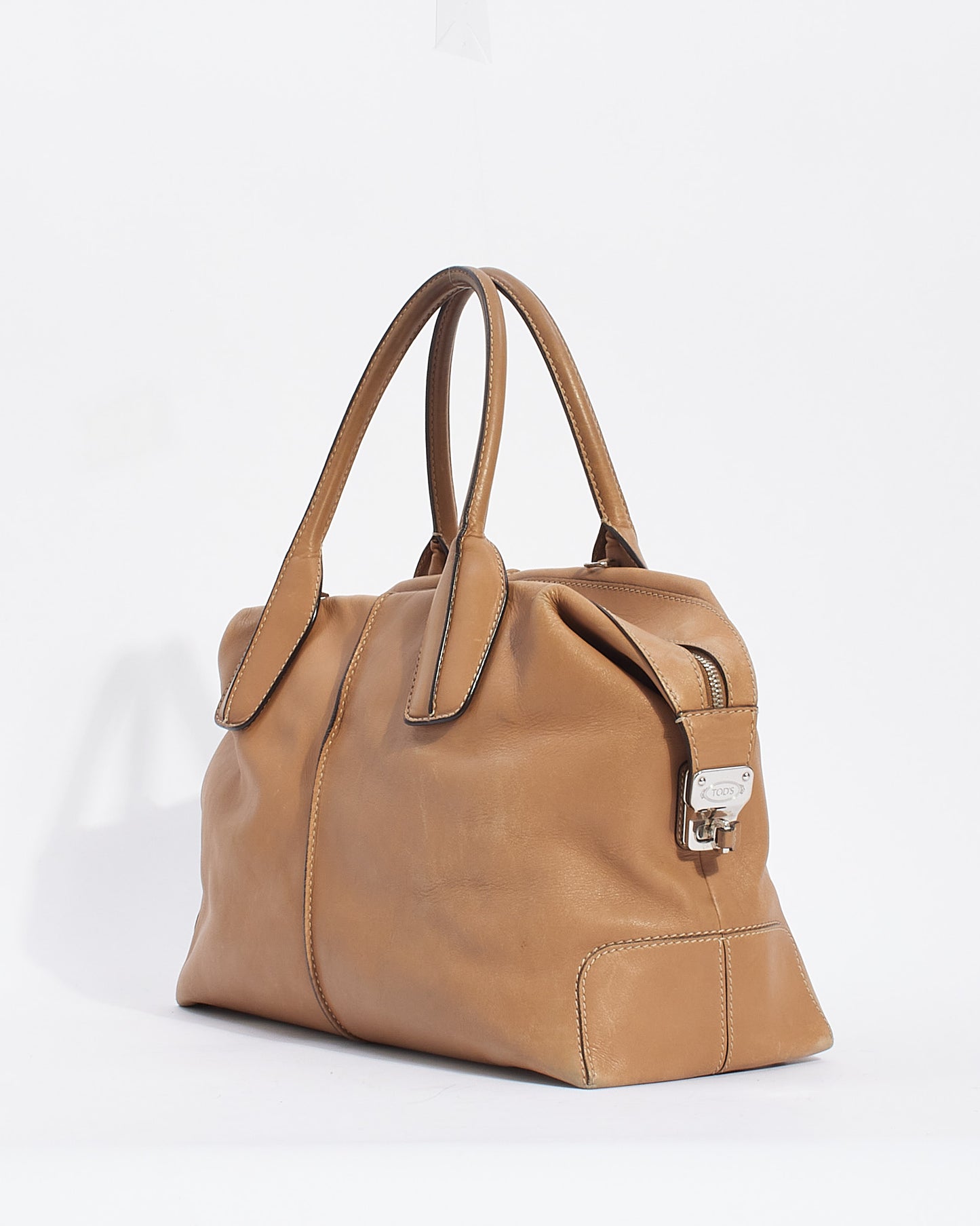 Tod's Beige Leather Medium D-Styling Convertible Tote