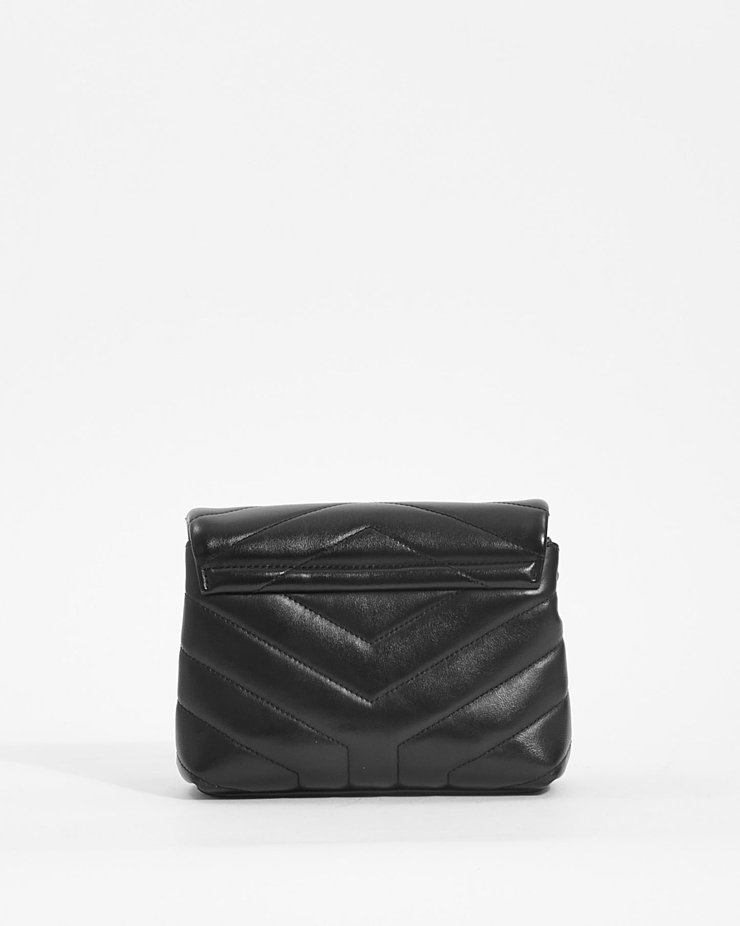 Saint Laurent Black Leather Toy Loulou Shoulder Bag
