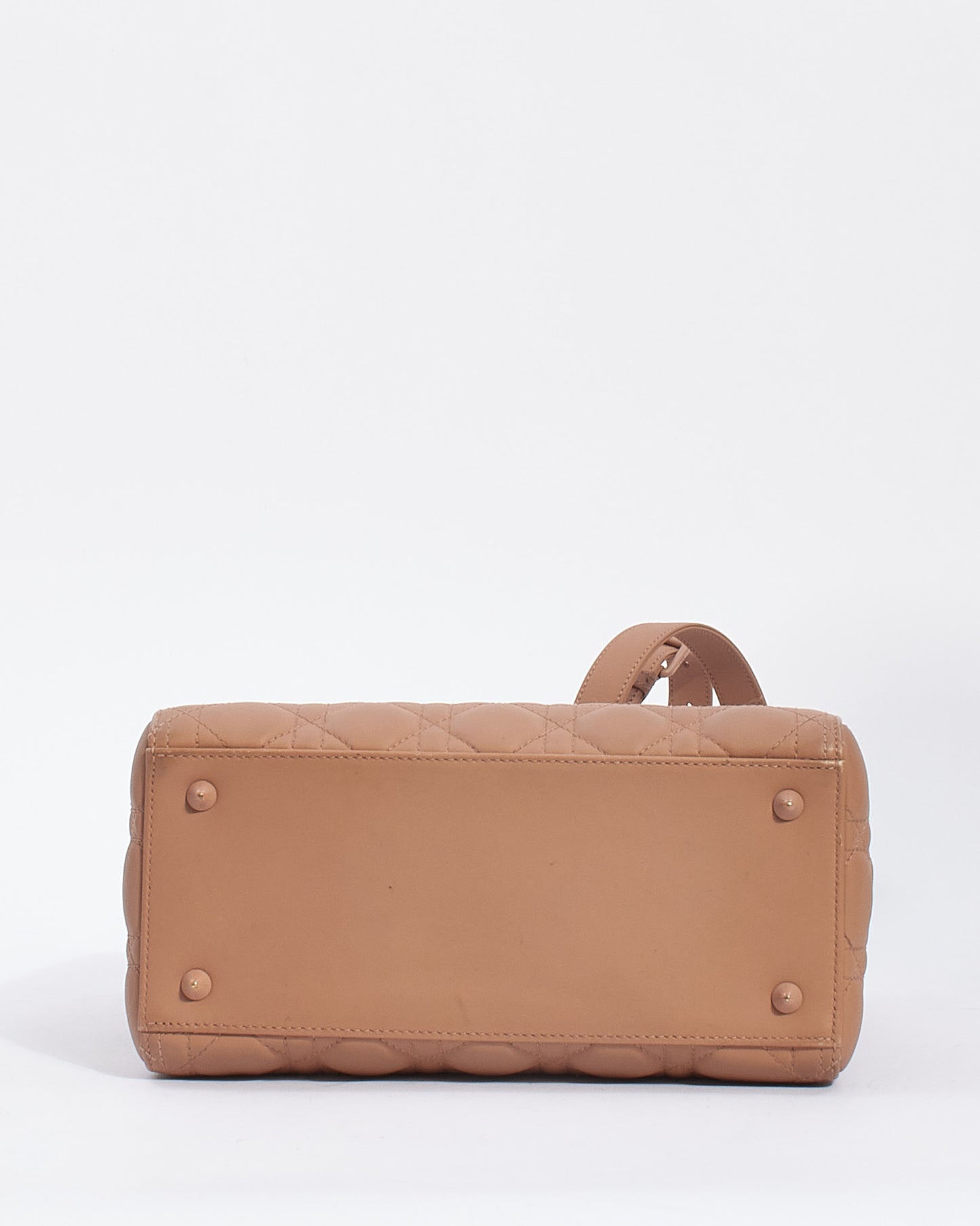Dior Blush Cannage Calfskin Leather Medium Ultramatte Lady Dior Bag