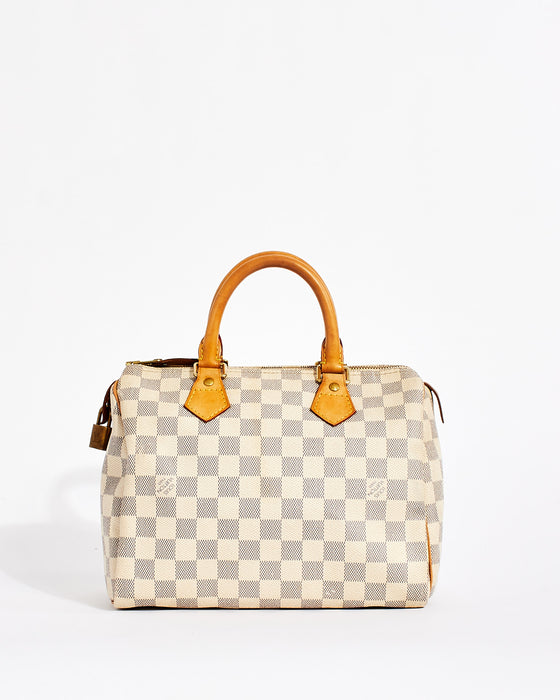 Louis Vuitton, Bags, Louis Vuitton Damier Azur Speedy 25 Bag