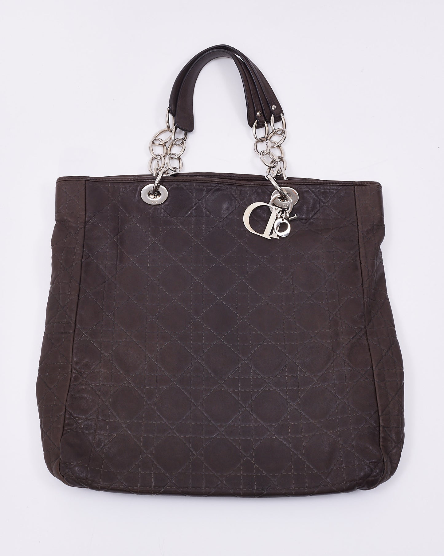 Dior Brown Cannage Soft Leather Shopping Tote