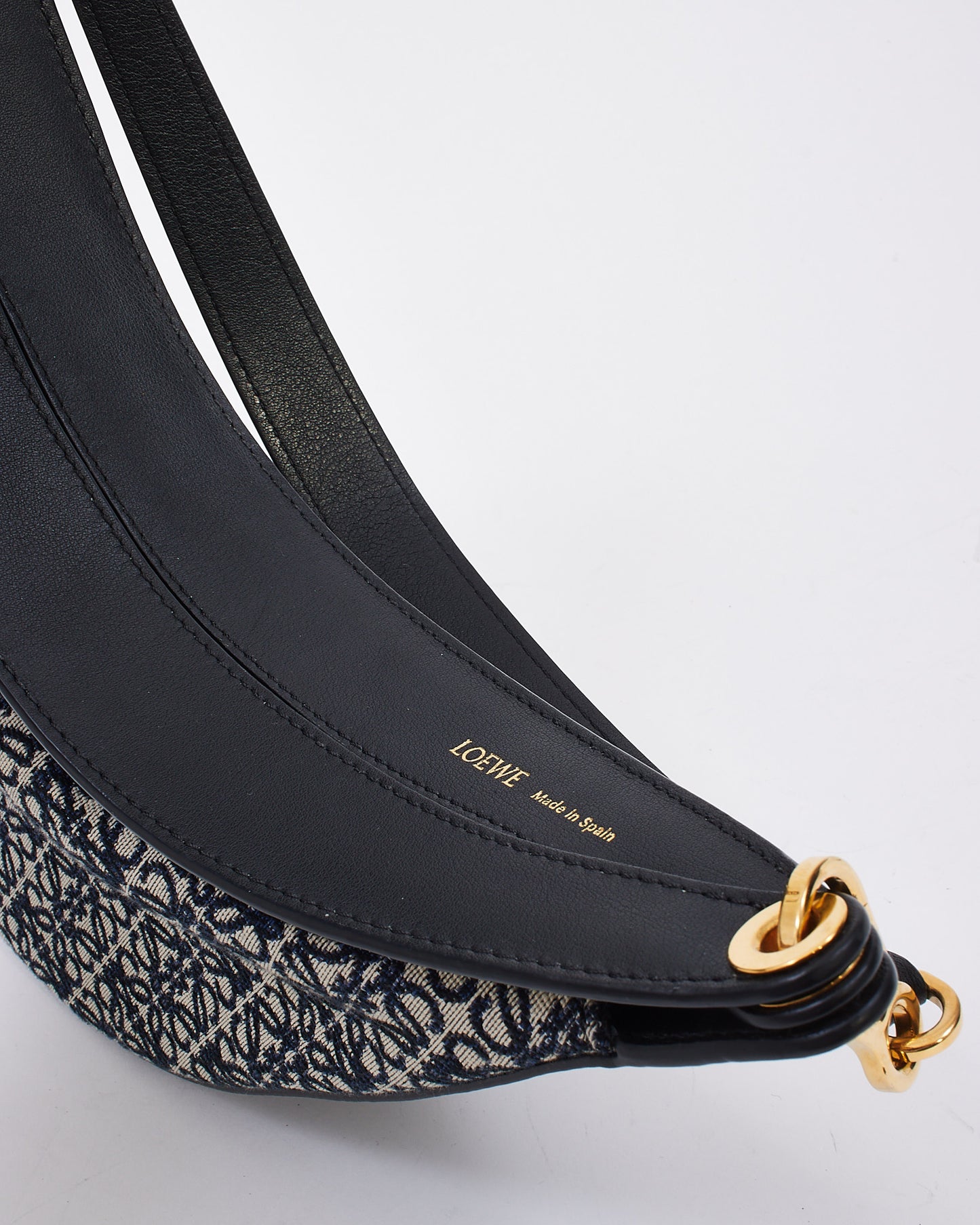 Loewe Navy/Black Anagram Jacquard Classic Luna Shoulder Bag