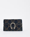 Gucci Navy Velvet Monogram Super Mini Dionysus Bag