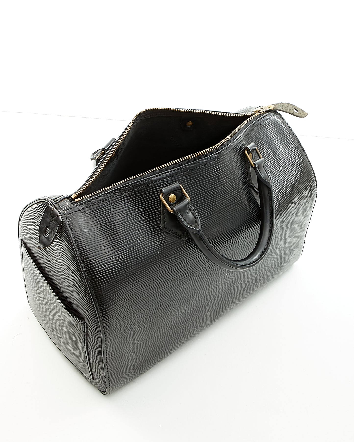 Louis Vuitton Black Epi Leather Speedy 35 Bag
