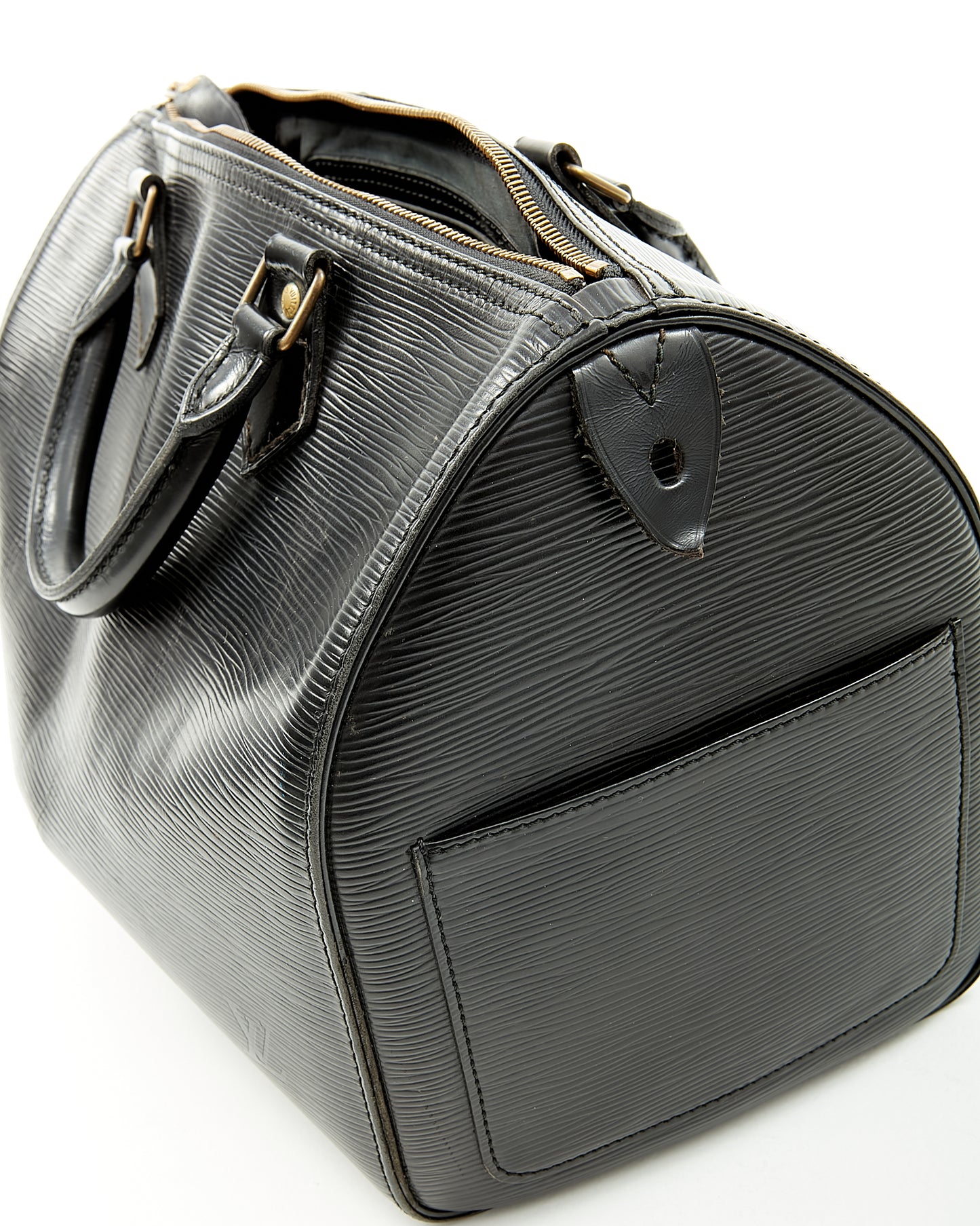 Louis Vuitton Black Epi Leather Speedy 35 Bag