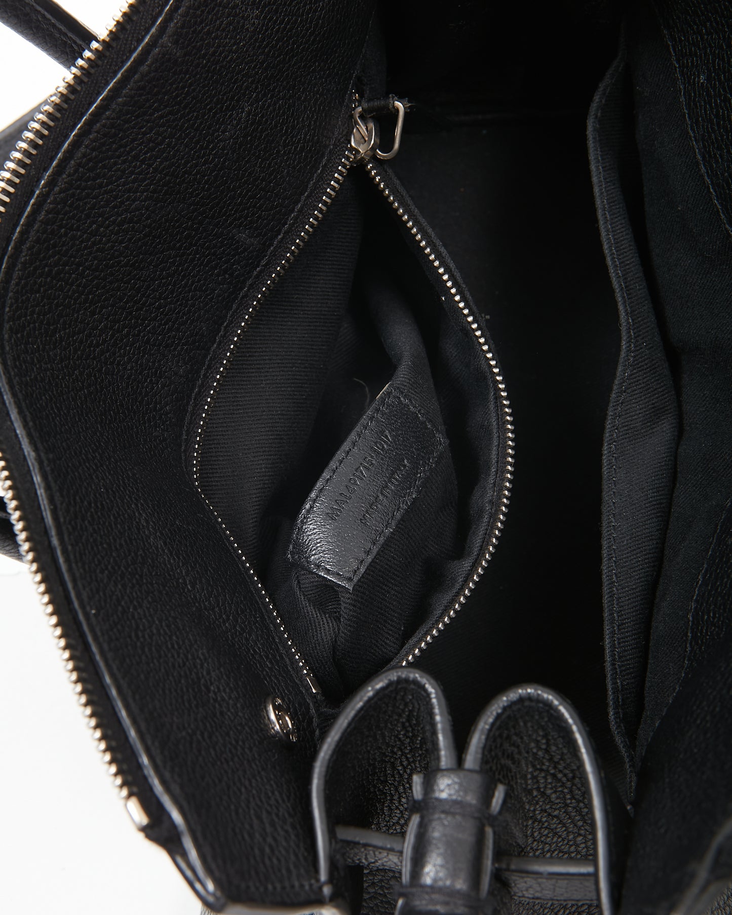 Saint Laurent Black Leather Sac De Jour Small Souple Zip Tote Bag