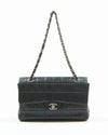 Chanel Black Lambskin Chocolate Bar Single Flap Bag