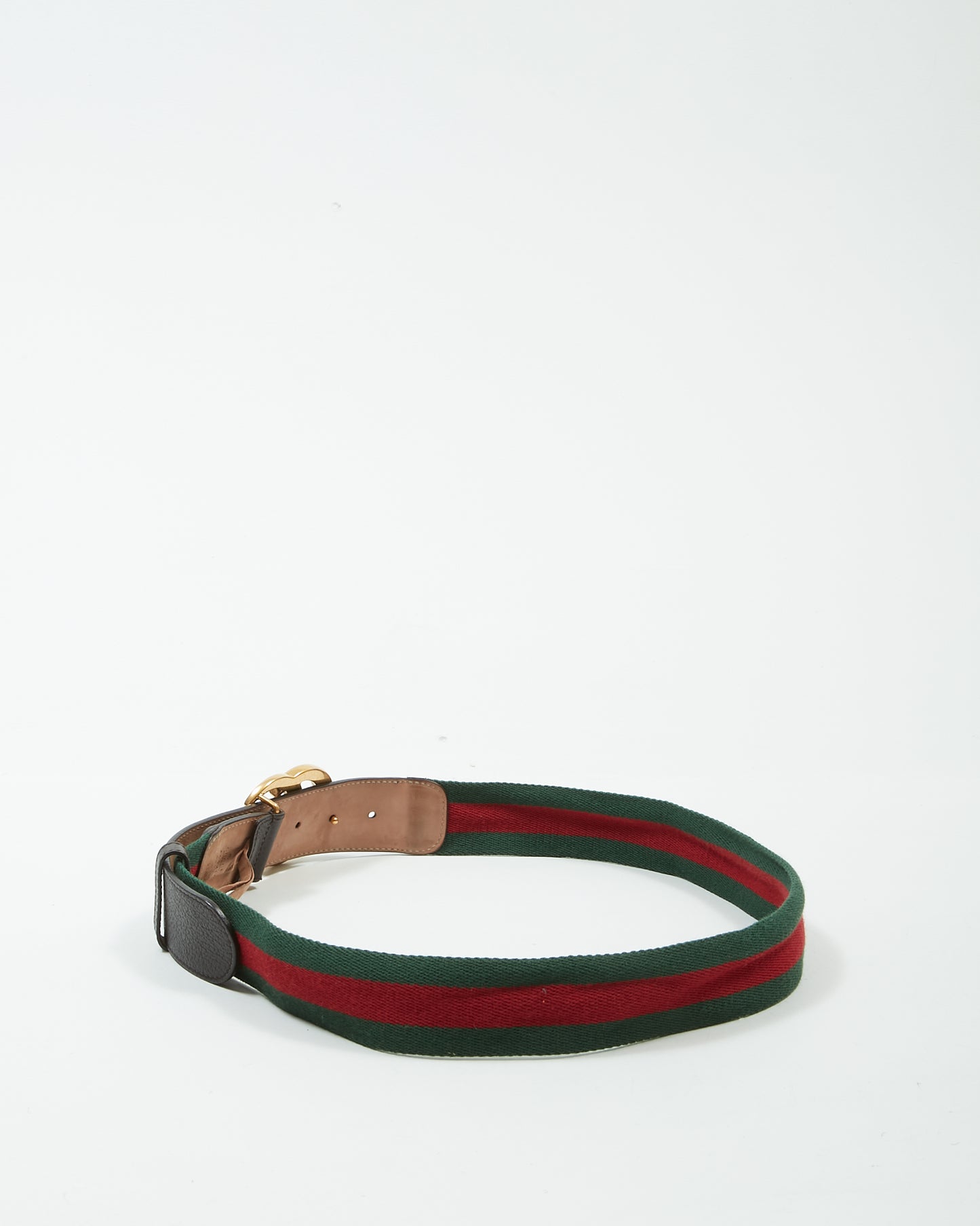Gucci GG Gold Marmont Web Fabric Belt - 36/90