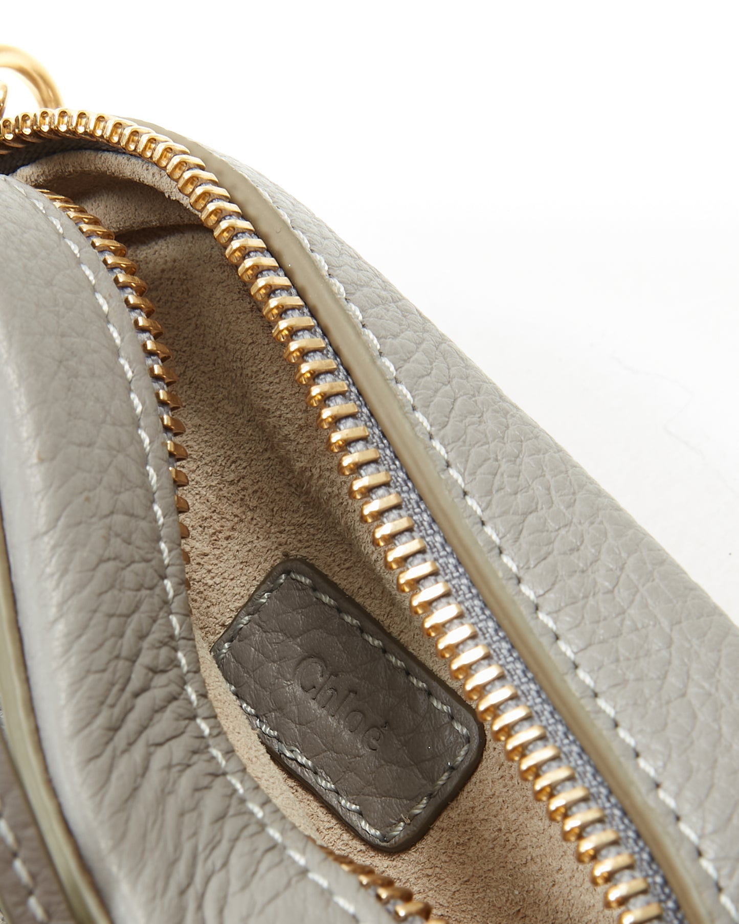 Chloe Cashmere Grey Leather Mini Shoulder Bag