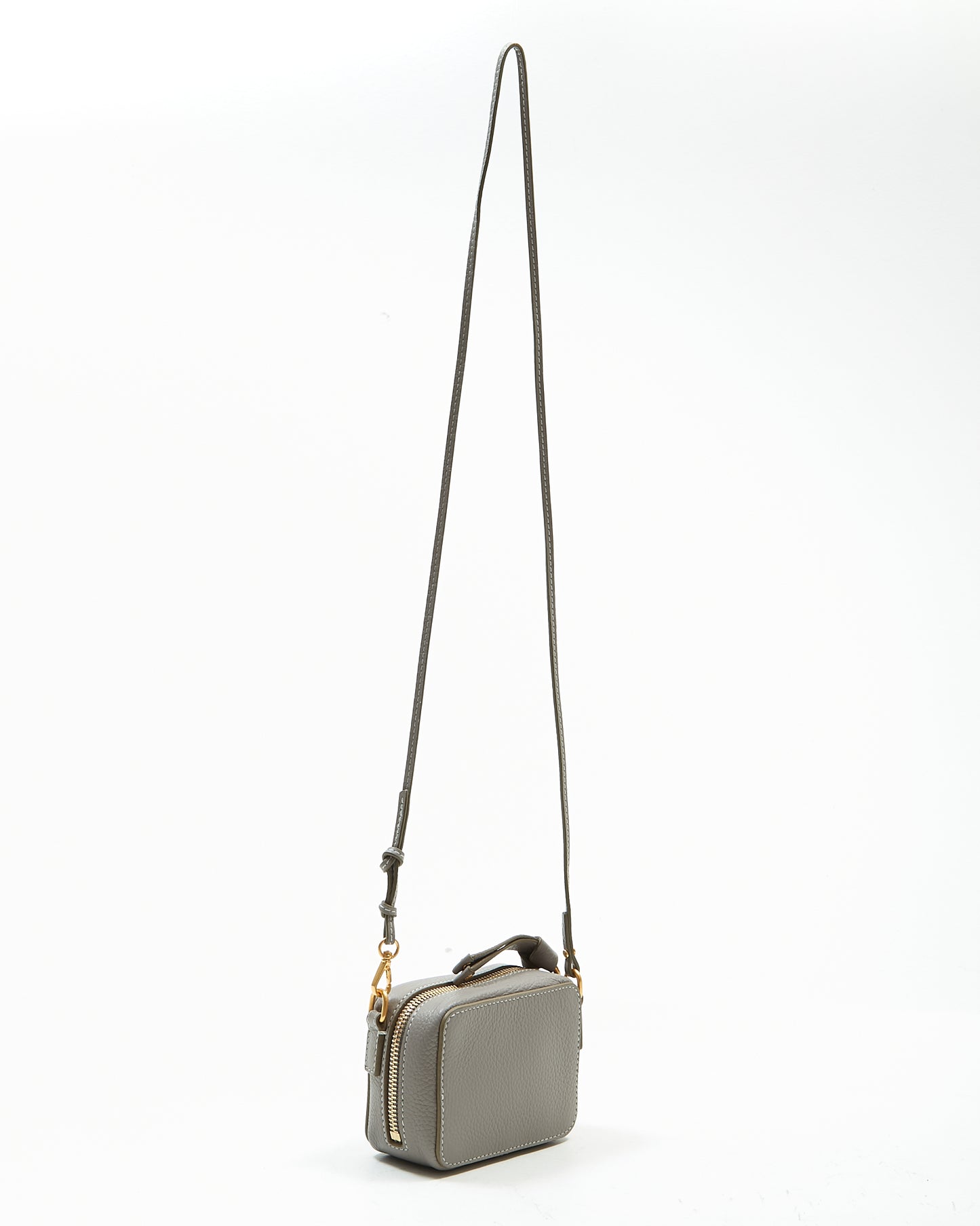 Chloe Cashmere Grey Leather Mini Shoulder Bag