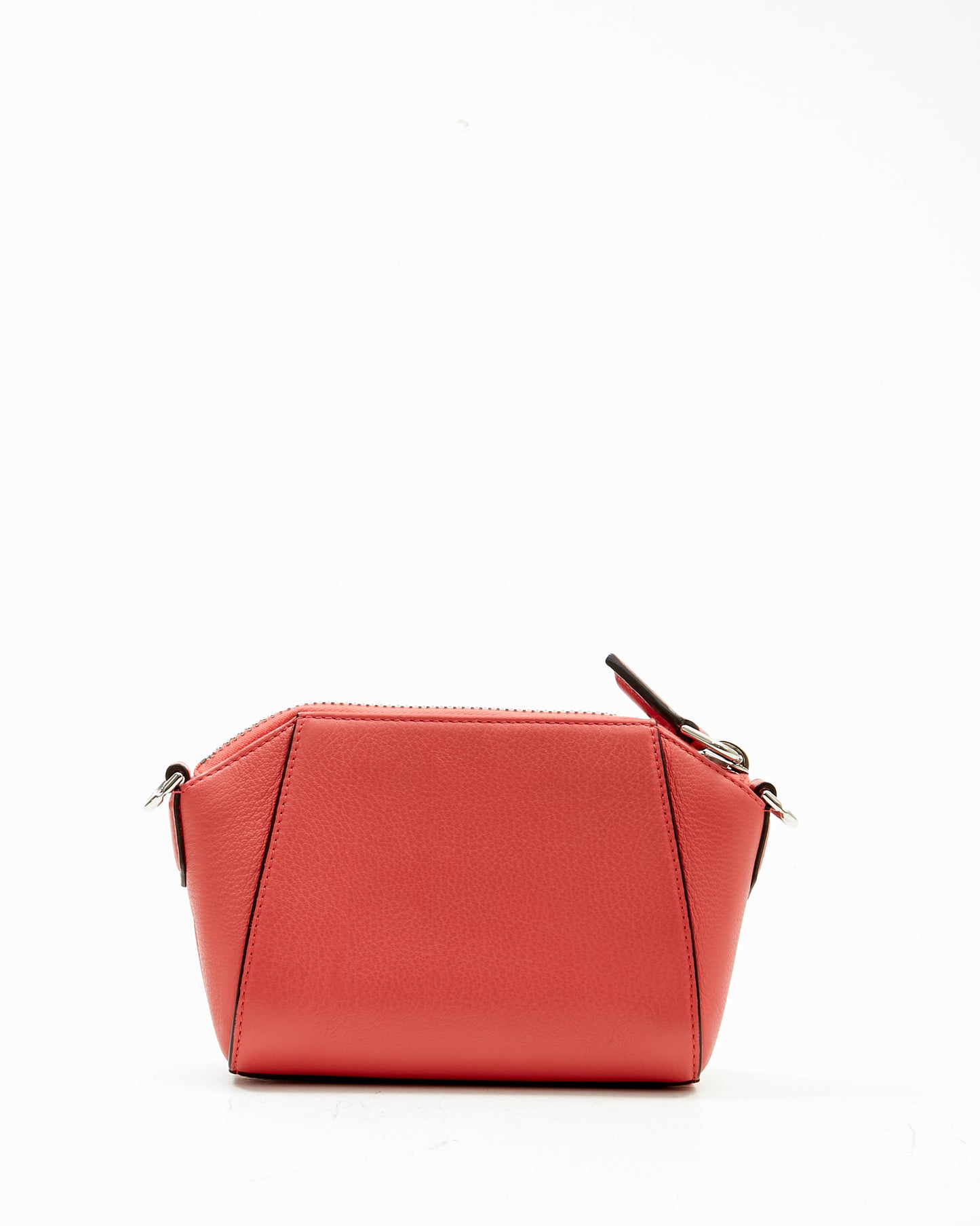Sac bandoulière Nano Antigona en cuir corail Givenchy