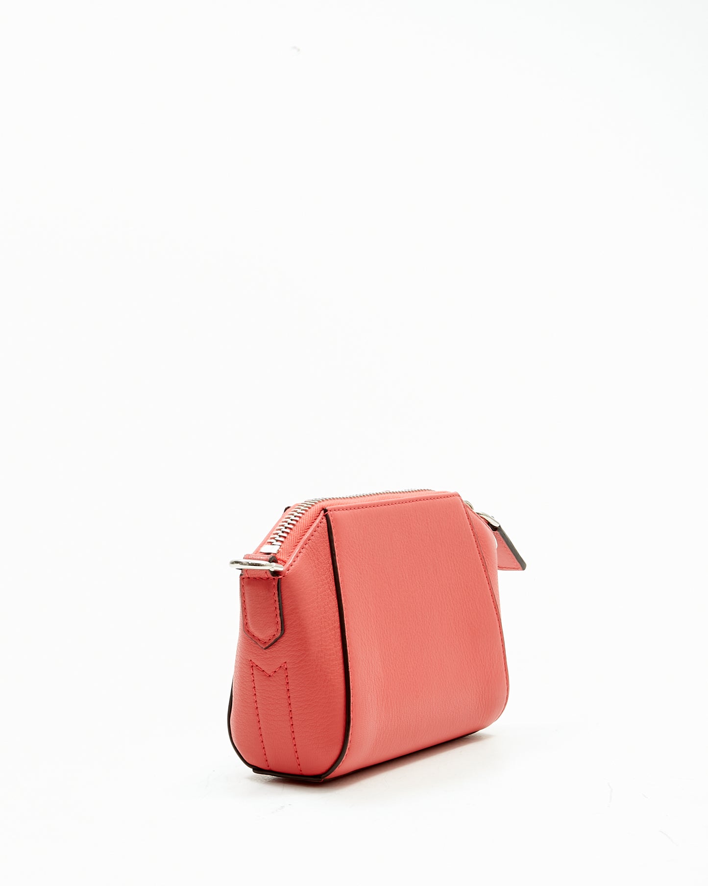 Sac bandoulière Nano Antigona en cuir corail Givenchy