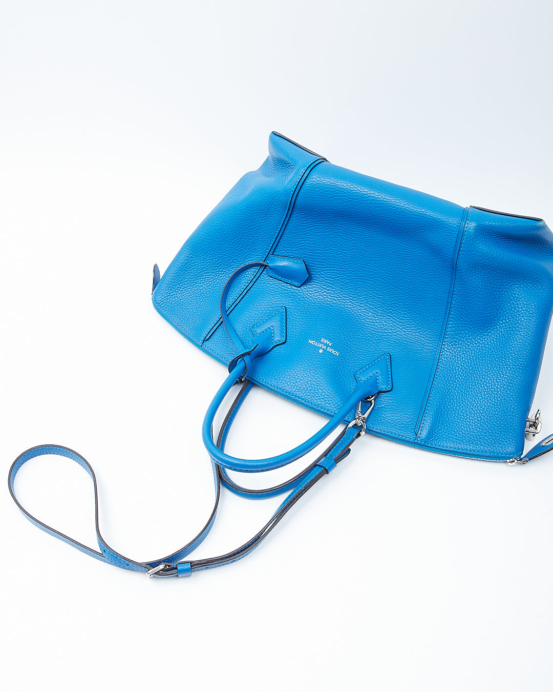 Louis Vuitton Royal Blue Taurillon Leather Soft Lockit MM Bag