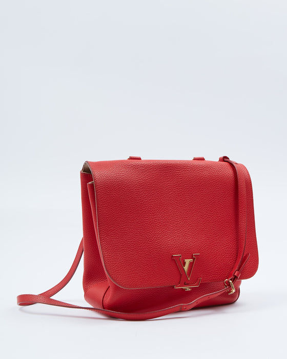 Louis Vuitton Red Taurillon Leather Volta Bag