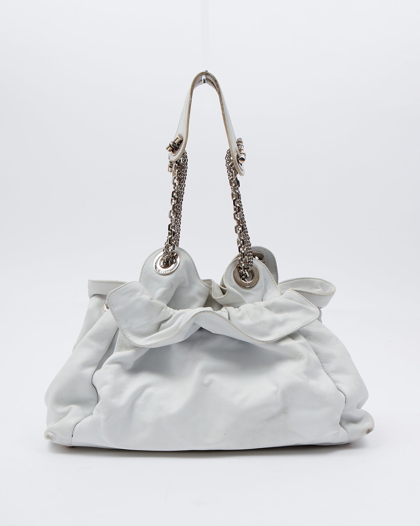 Dior White Leather Le Trente Shoulder bag