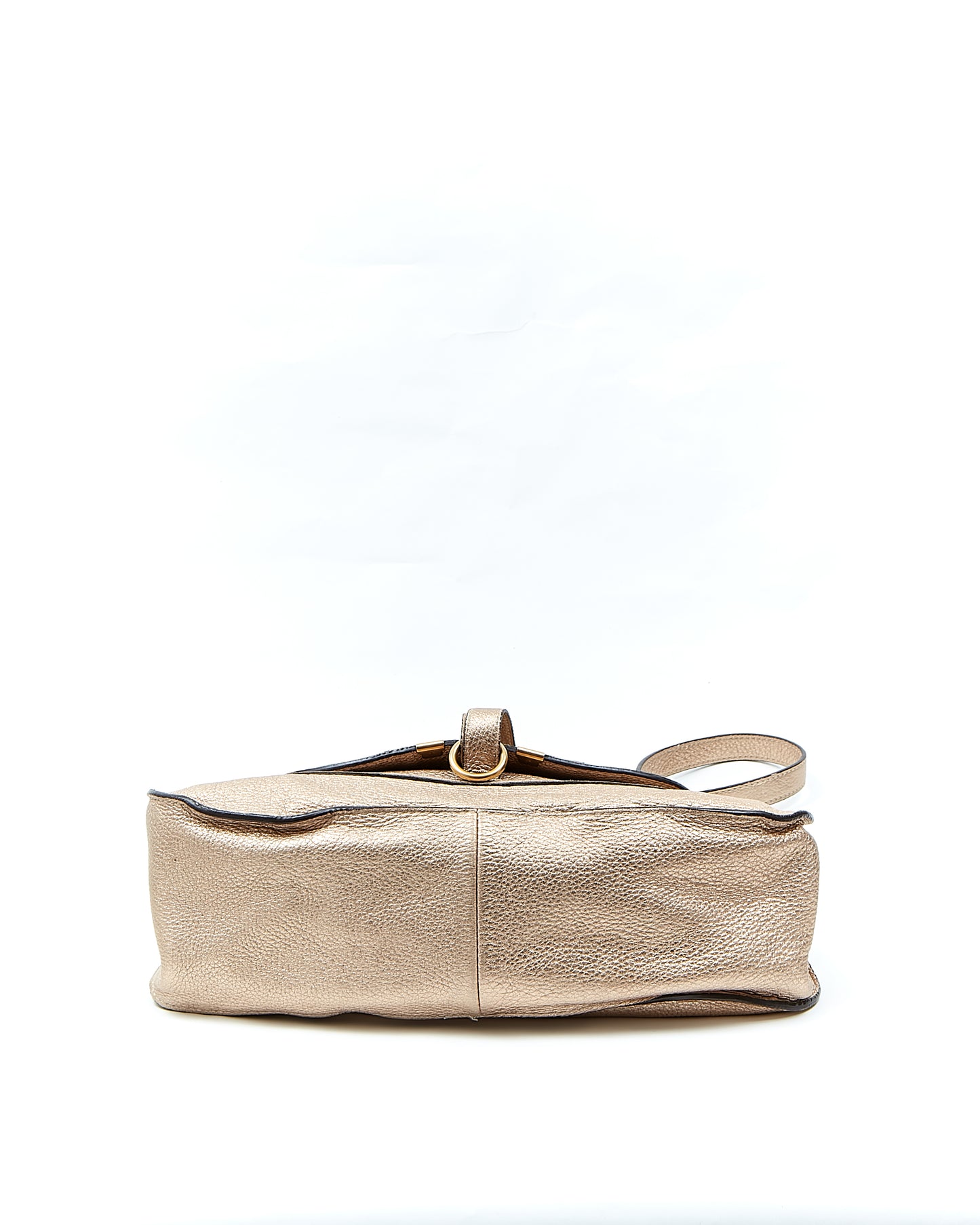 Chloe Metallic Gold Marcie Shoulder Convertible Bag