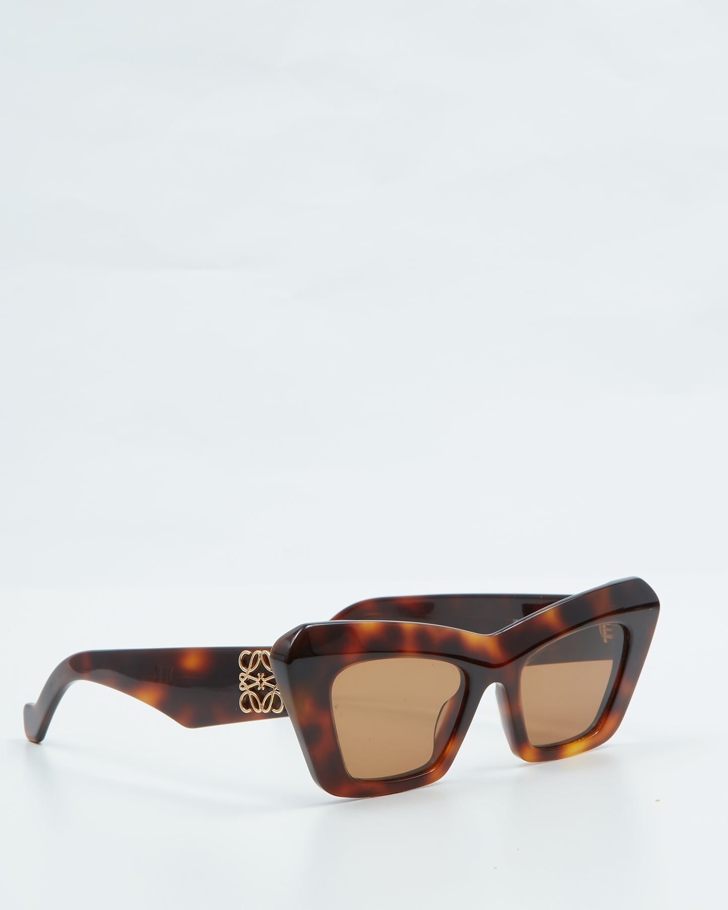 Loewe Brown Tortoise Cat Eye Tinted Sunglasses
