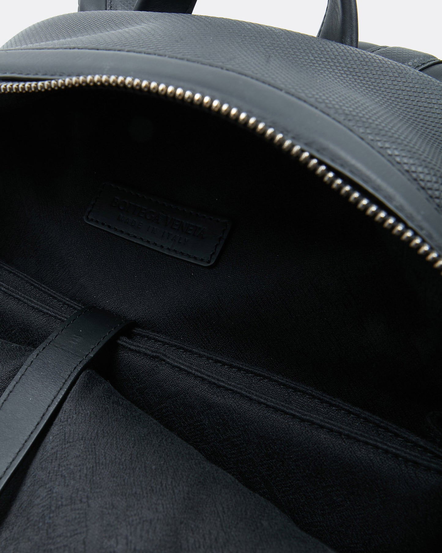 Bottega Veneta Black Leather Quilted Backpack