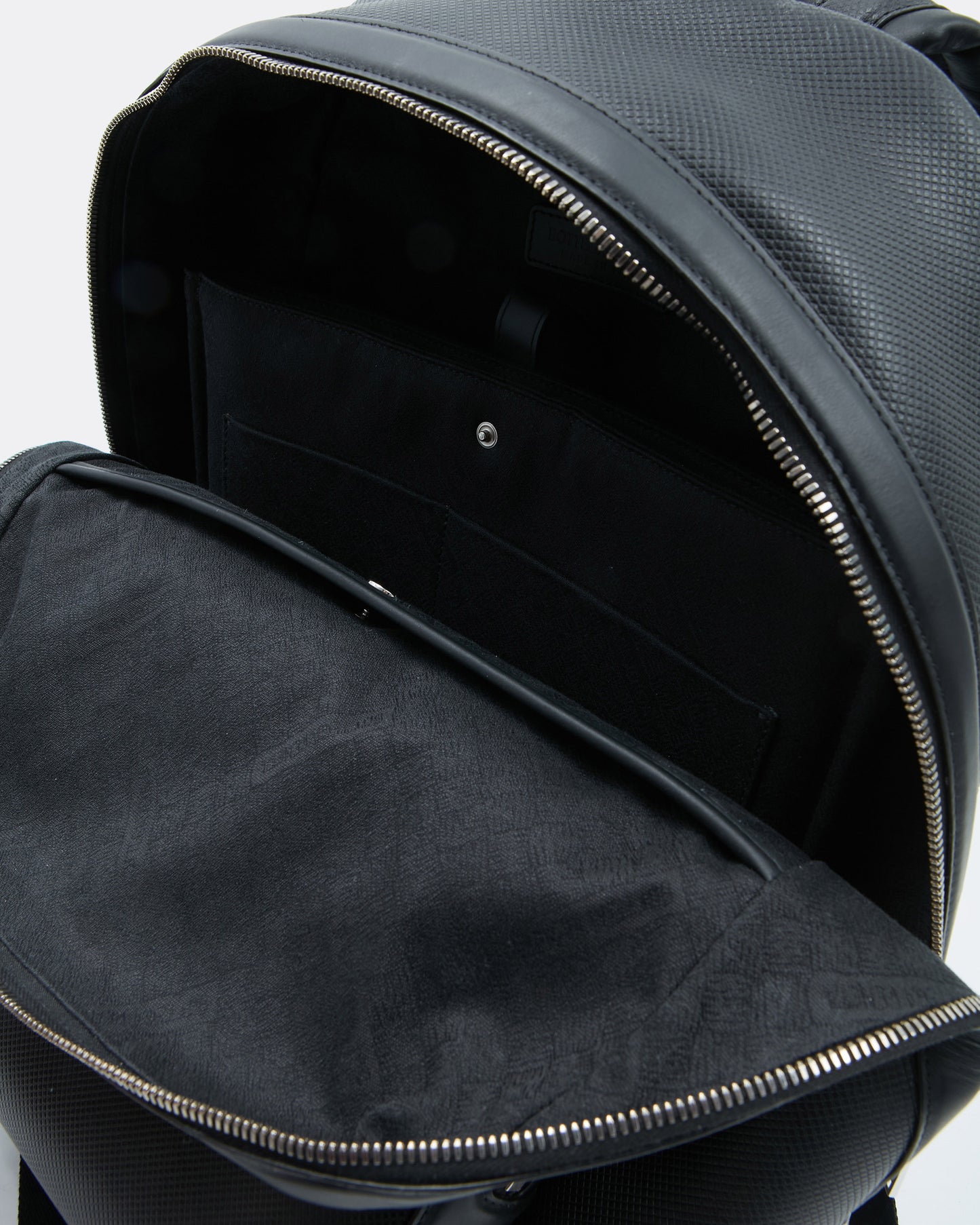 Bottega Veneta Black Leather Quilted Backpack