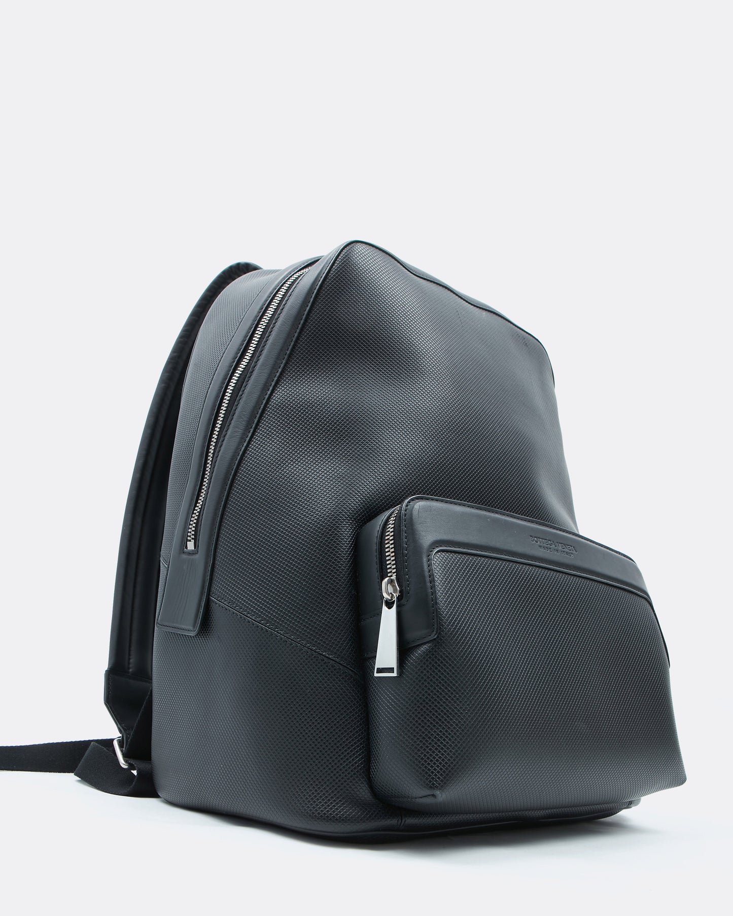 Bottega Veneta Black Leather Quilted Backpack