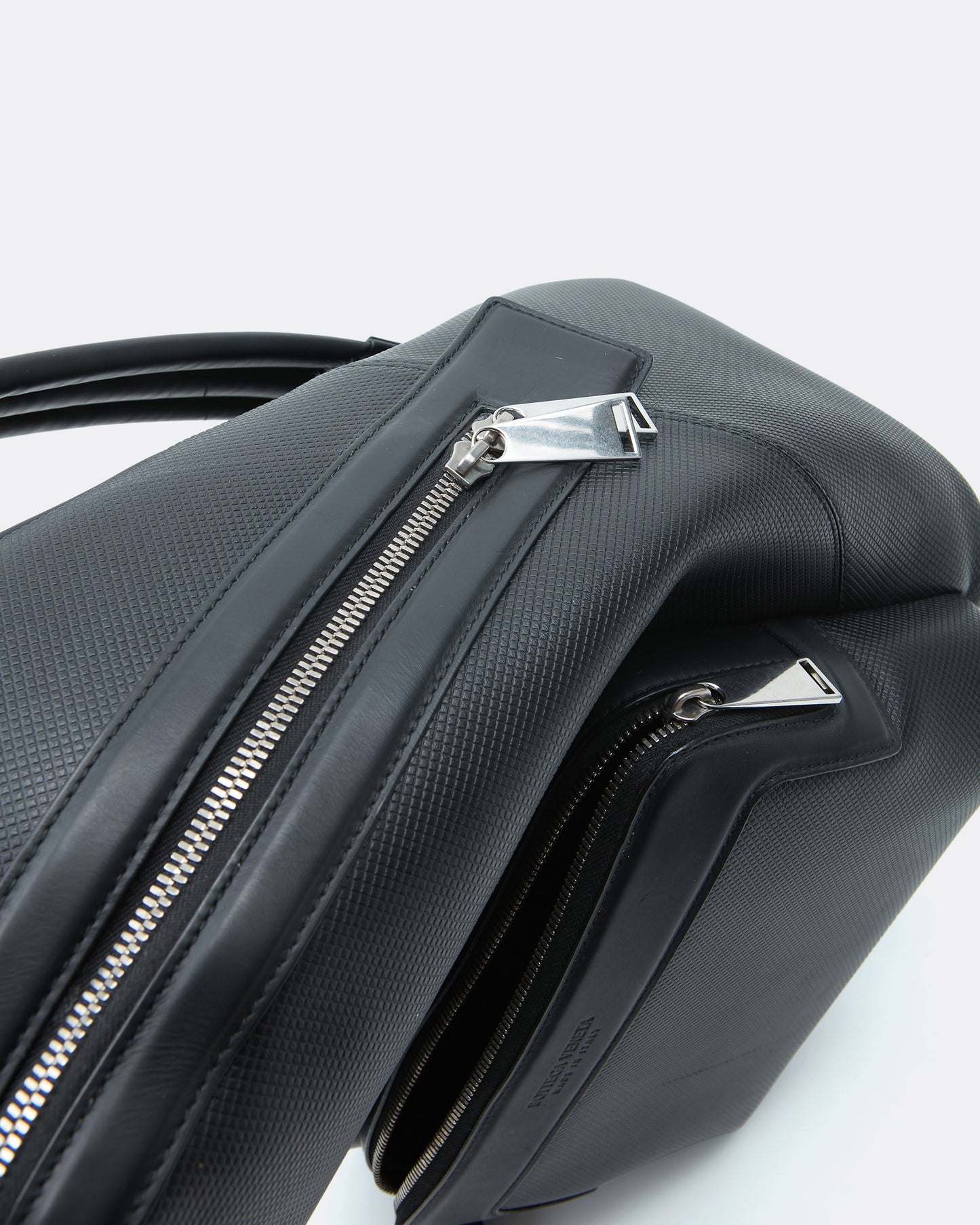 Bottega Veneta Black Leather Quilted Backpack