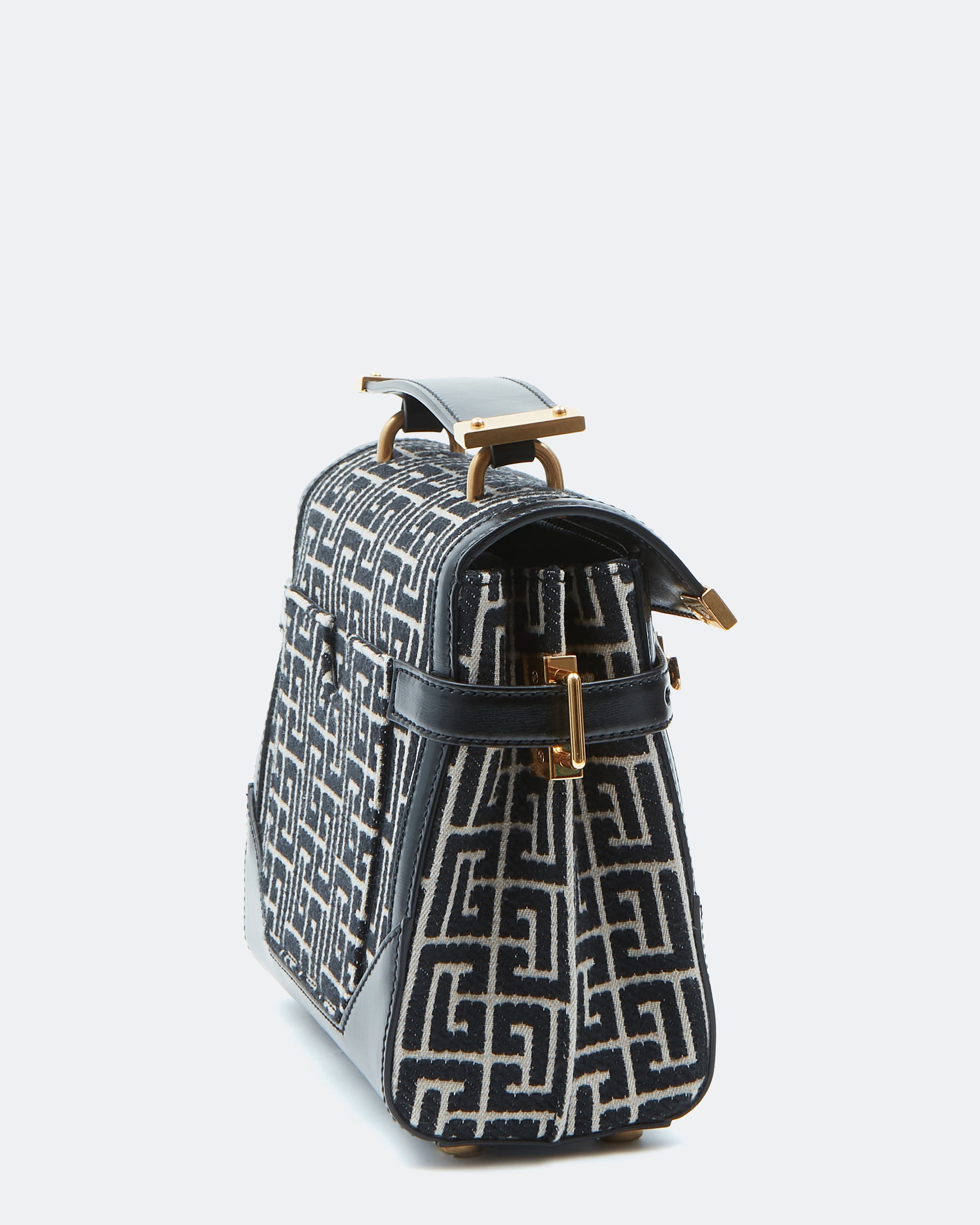 Explore a Balmain Black B-Buzz 23 Leather-Trimmed Jacquard Explore a Balmain Black B-Buzz 23 Leather-Trimmed Jacquard