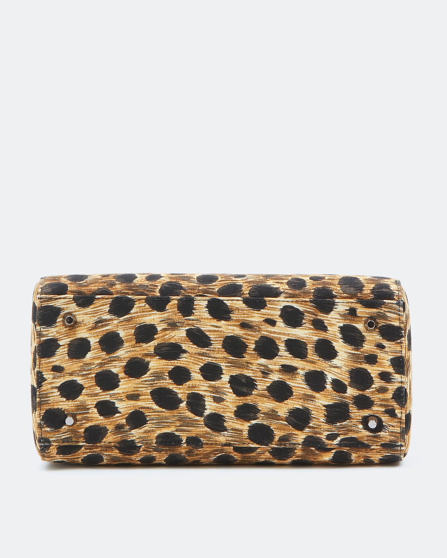 Dior Cheetah Print Canvas Medium Lady Dior Top Handle Bag