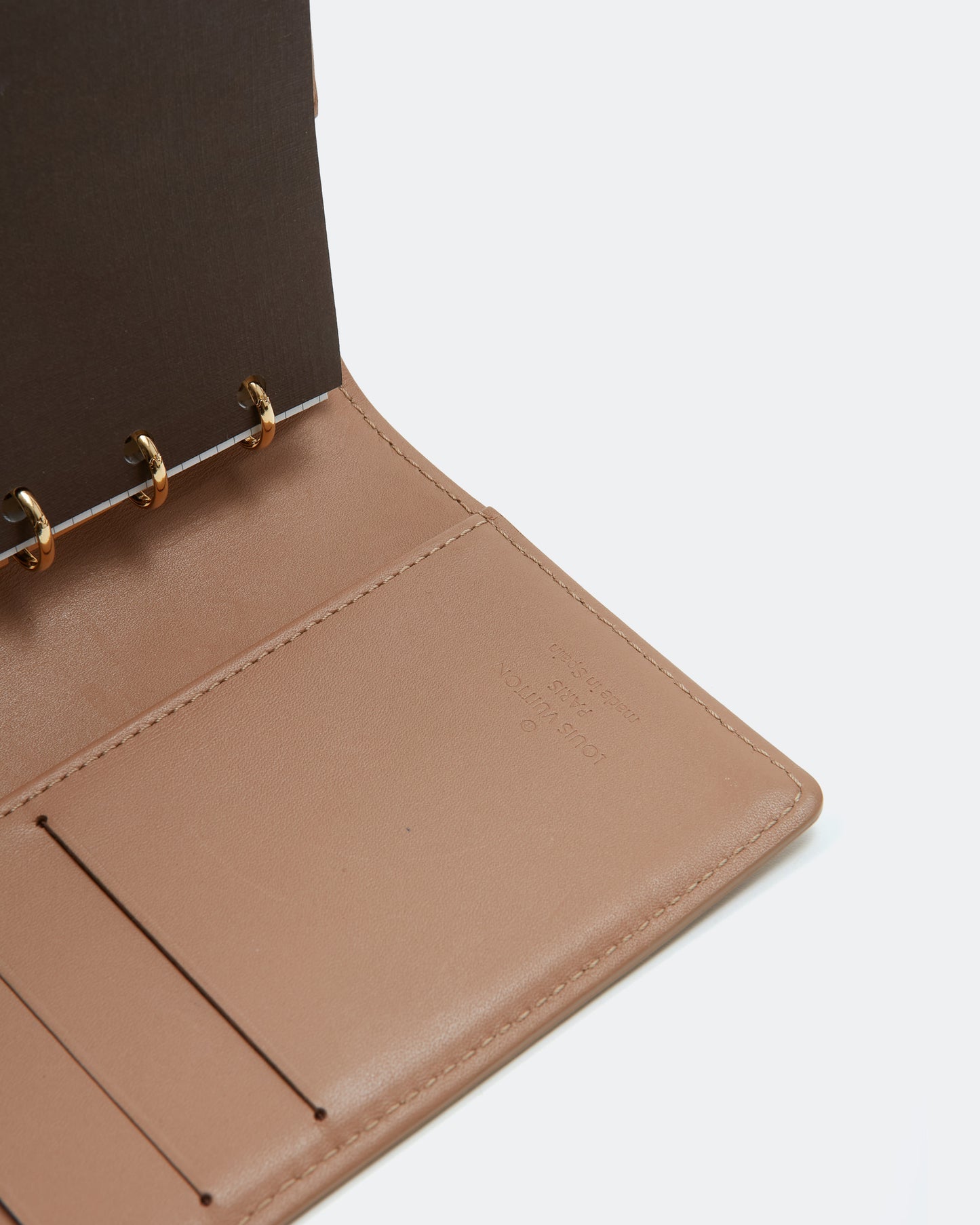 Louis Vuitton Beige Vernis Monogram Patent Leather Small Agenda Cover