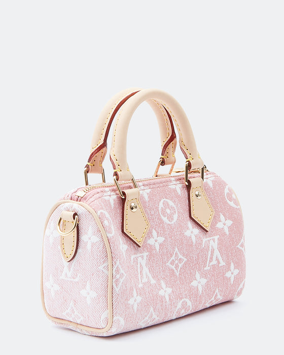 Louis Vuitton Pink Denim Monogram Nano Speedy Bag – RETYCHE
