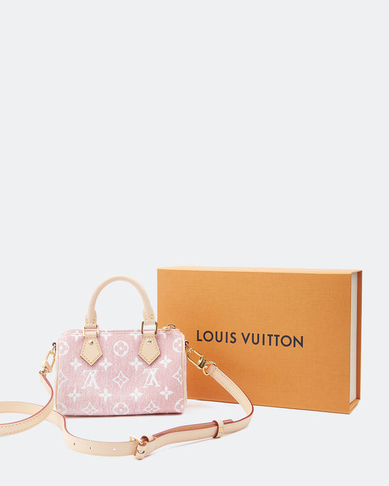 Louis Vuitton Nano Speedy Denim Pink - NOBLEMARS