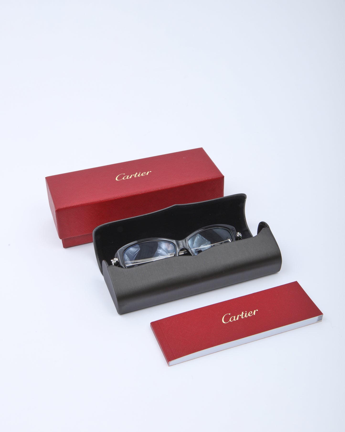 Lunettes Cartier Noir/Argent Panthère CT0067OA