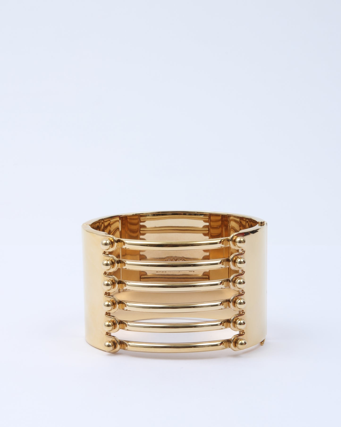 Chloe Gold Wide Bangle Bracelet