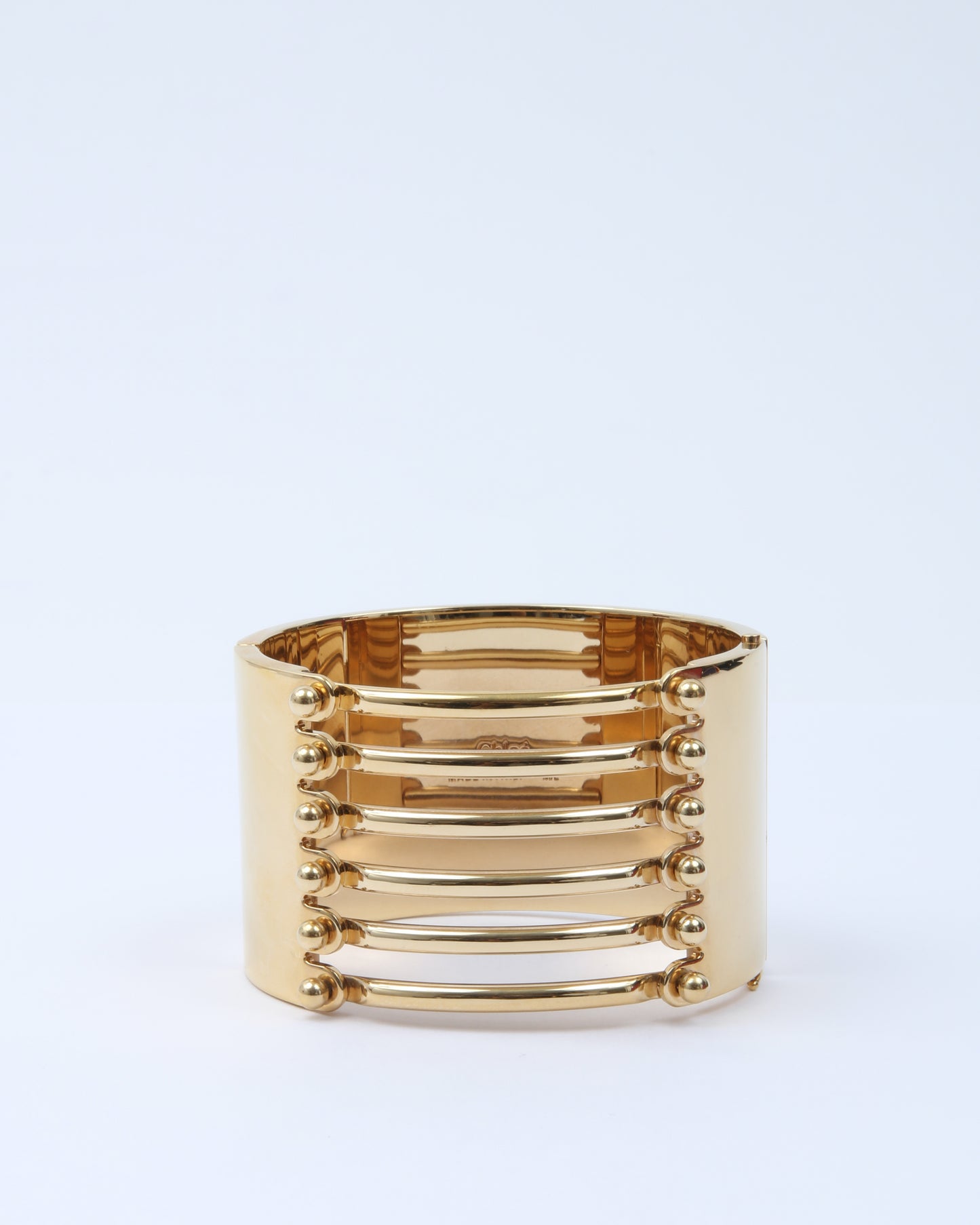 Chloe Gold Wide Bangle Bracelet