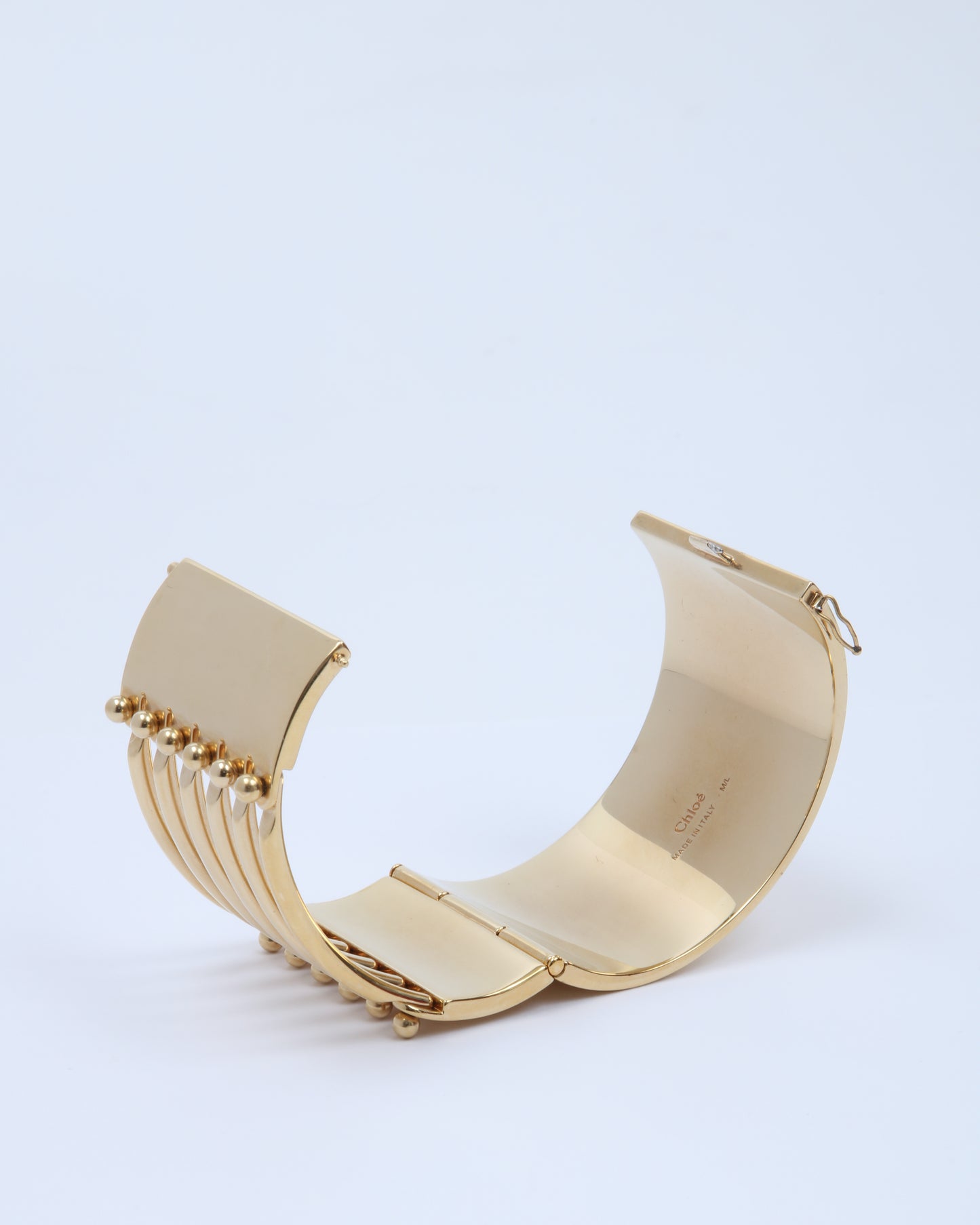 Chloe Gold Wide Bangle Bracelet
