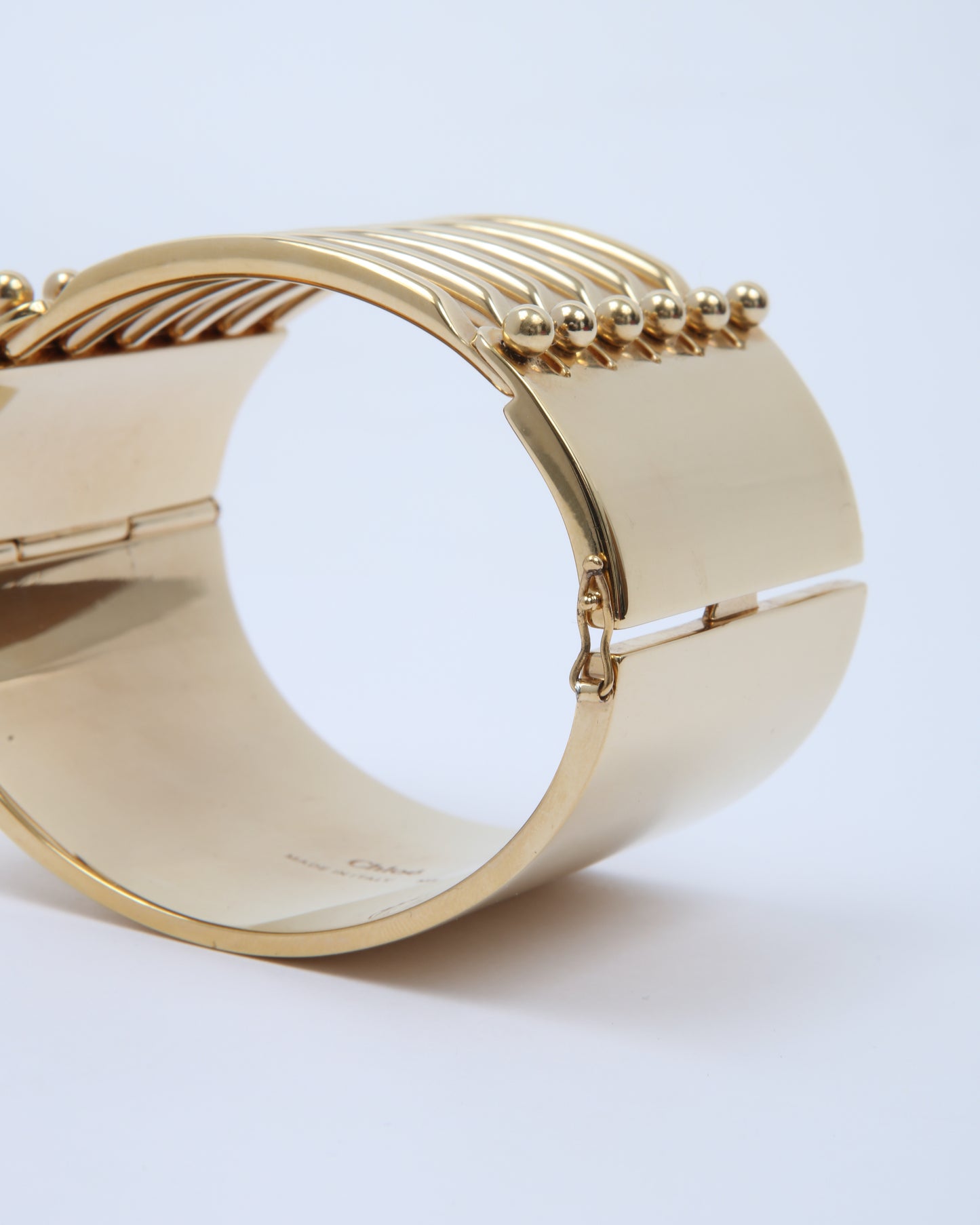 Chloe Gold Wide Bangle Bracelet