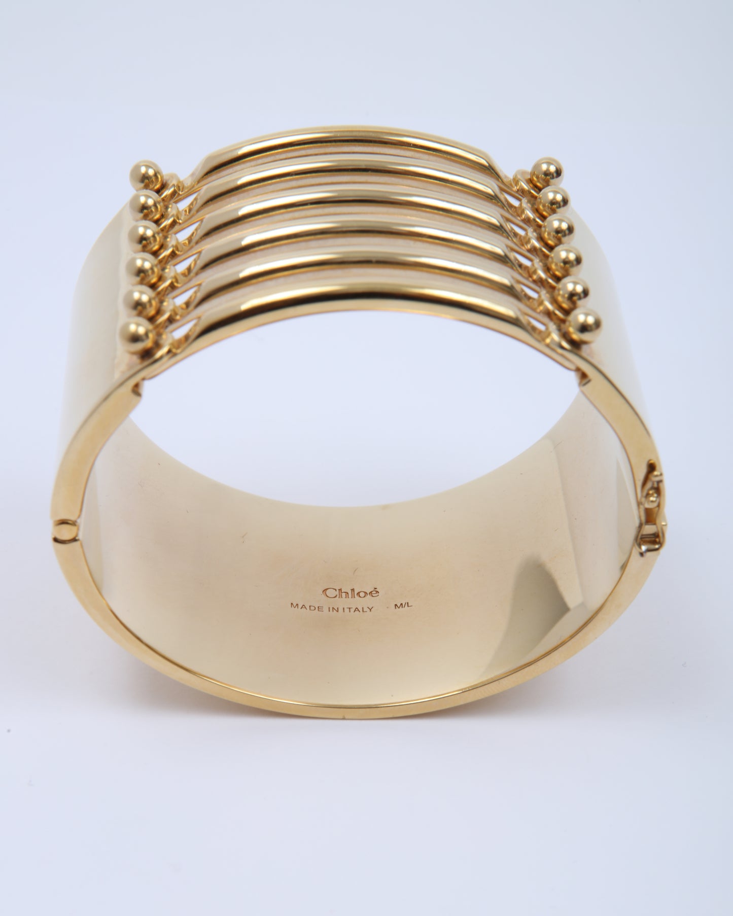 Chloe Gold Wide Bangle Bracelet